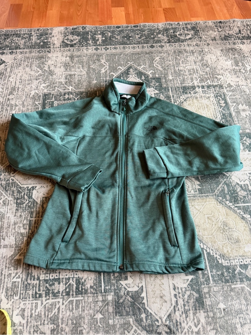 The North Face full-zip fleece jacket green womens size medium